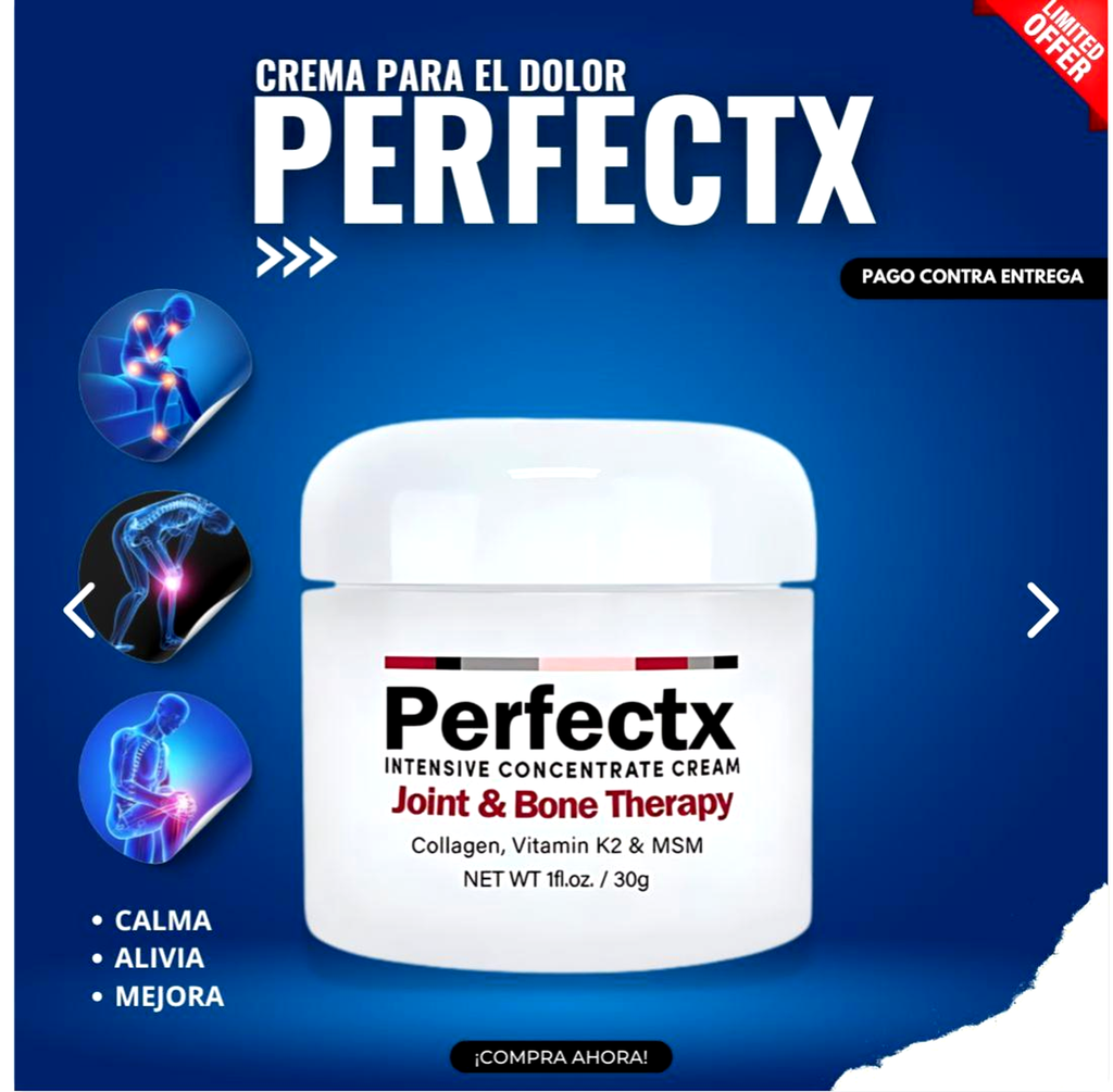 PerfectX™ Crema Terapéutica para Articulaciones y Huesos 💪💥